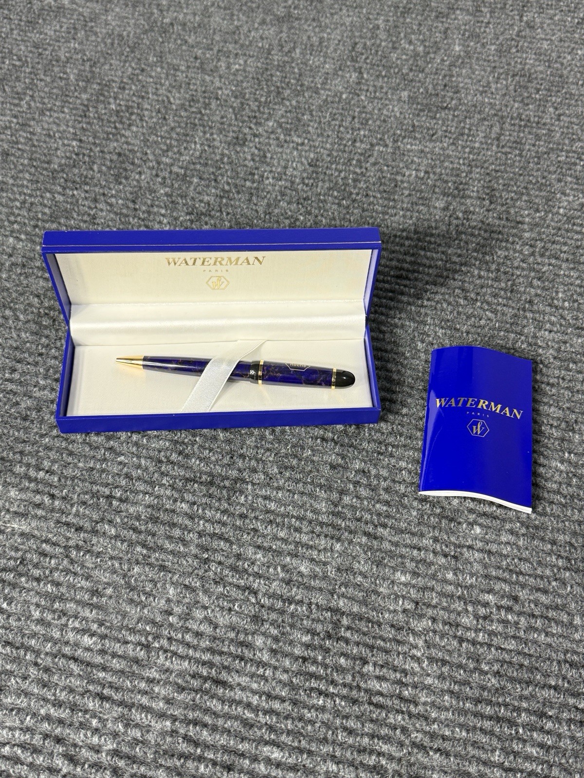 WATERMAN Paris Blue Ball Point Pen ~Blue/Gold
