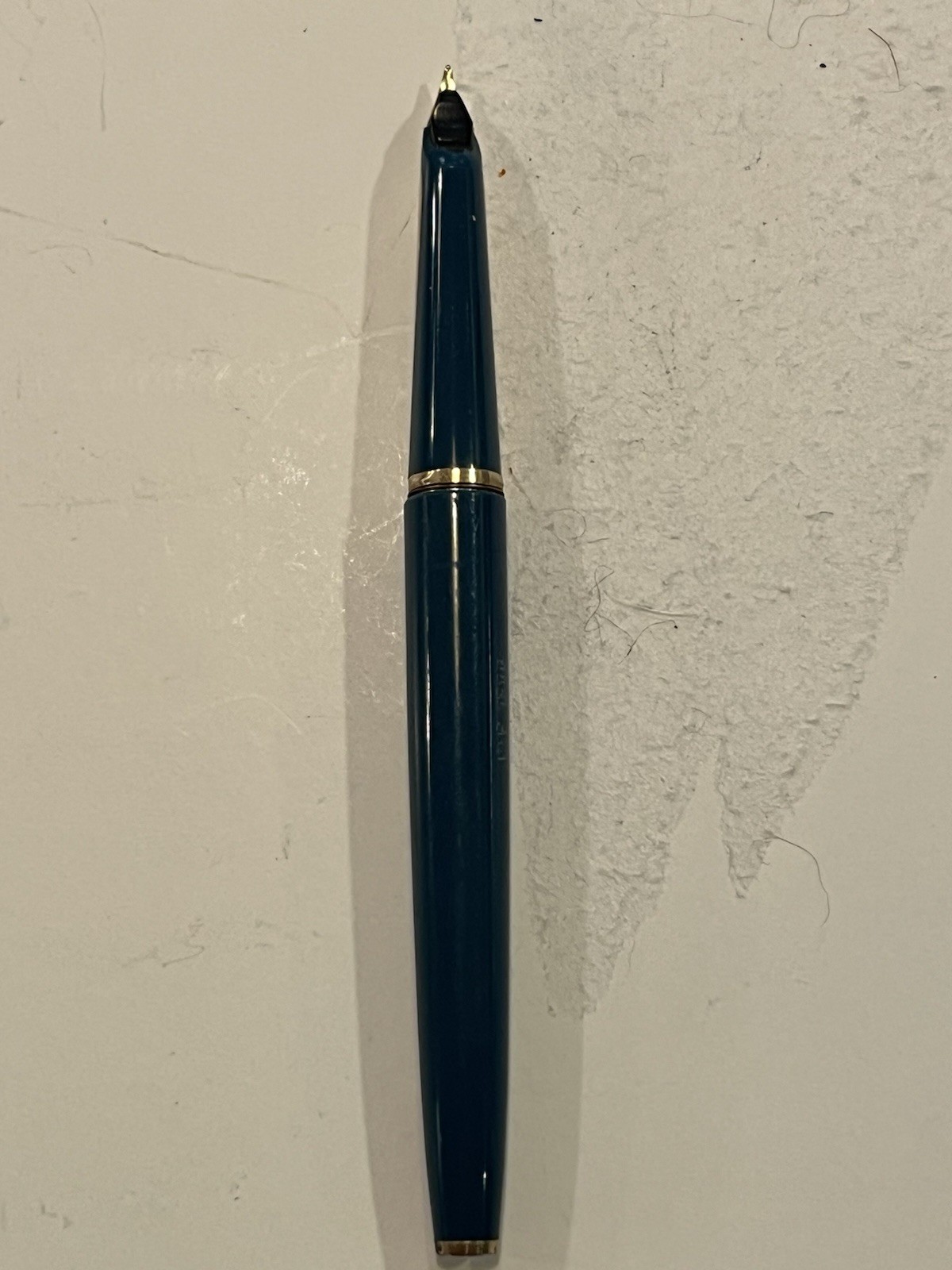 Vintage Waterman C/F Blue Fountain Pen 14K Fine Flex Nib Made USA Untested