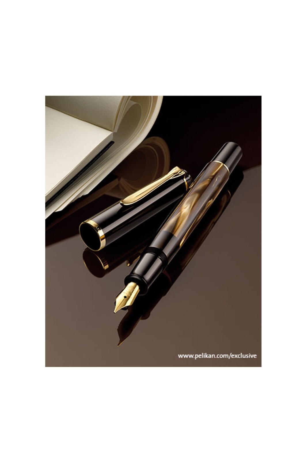 Pelikan Fountain pen Classic M200 Brown-Marbled – F Nib PEN fine