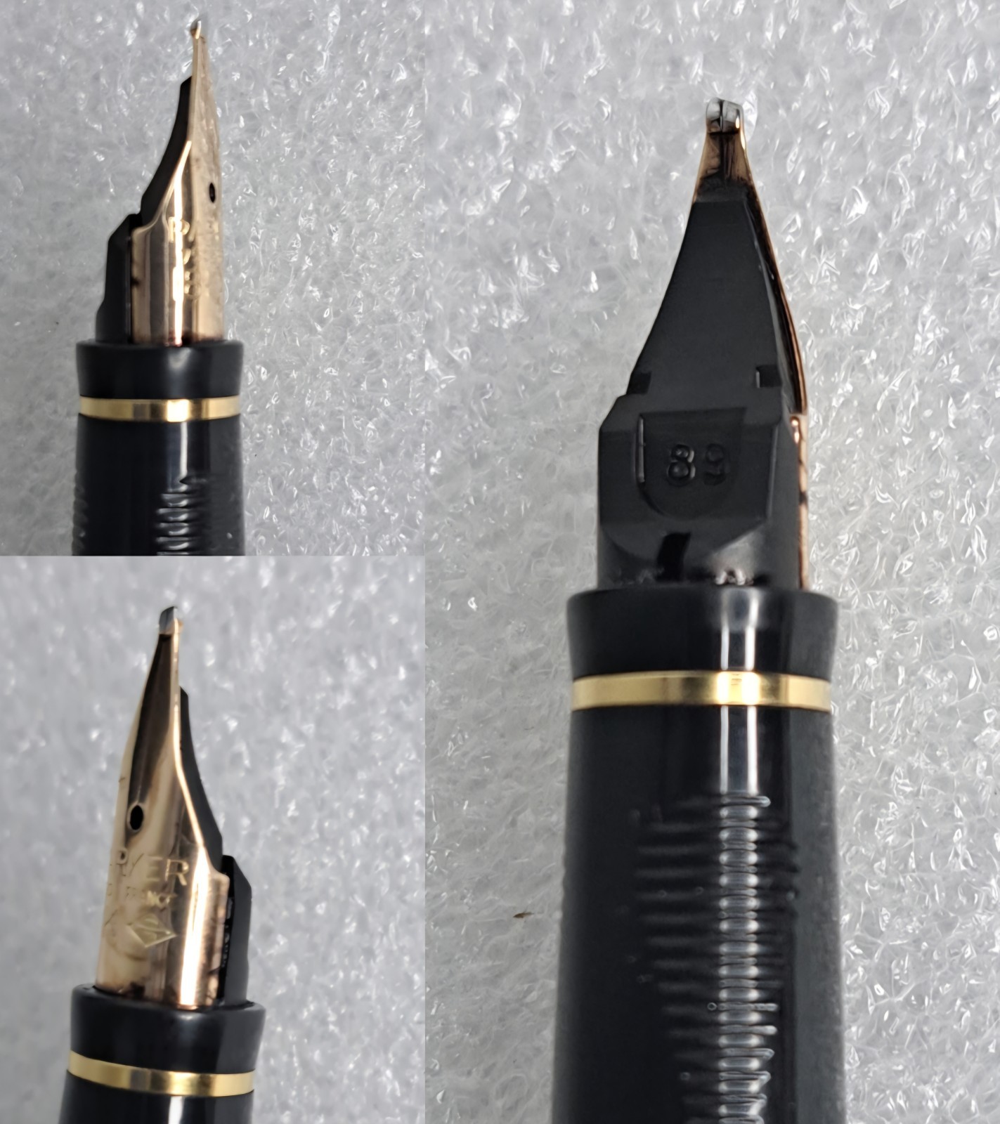Vintage Parker 75 Cisele Sterling Silver FP 18K Nib France 1991 IU Oblique Broad