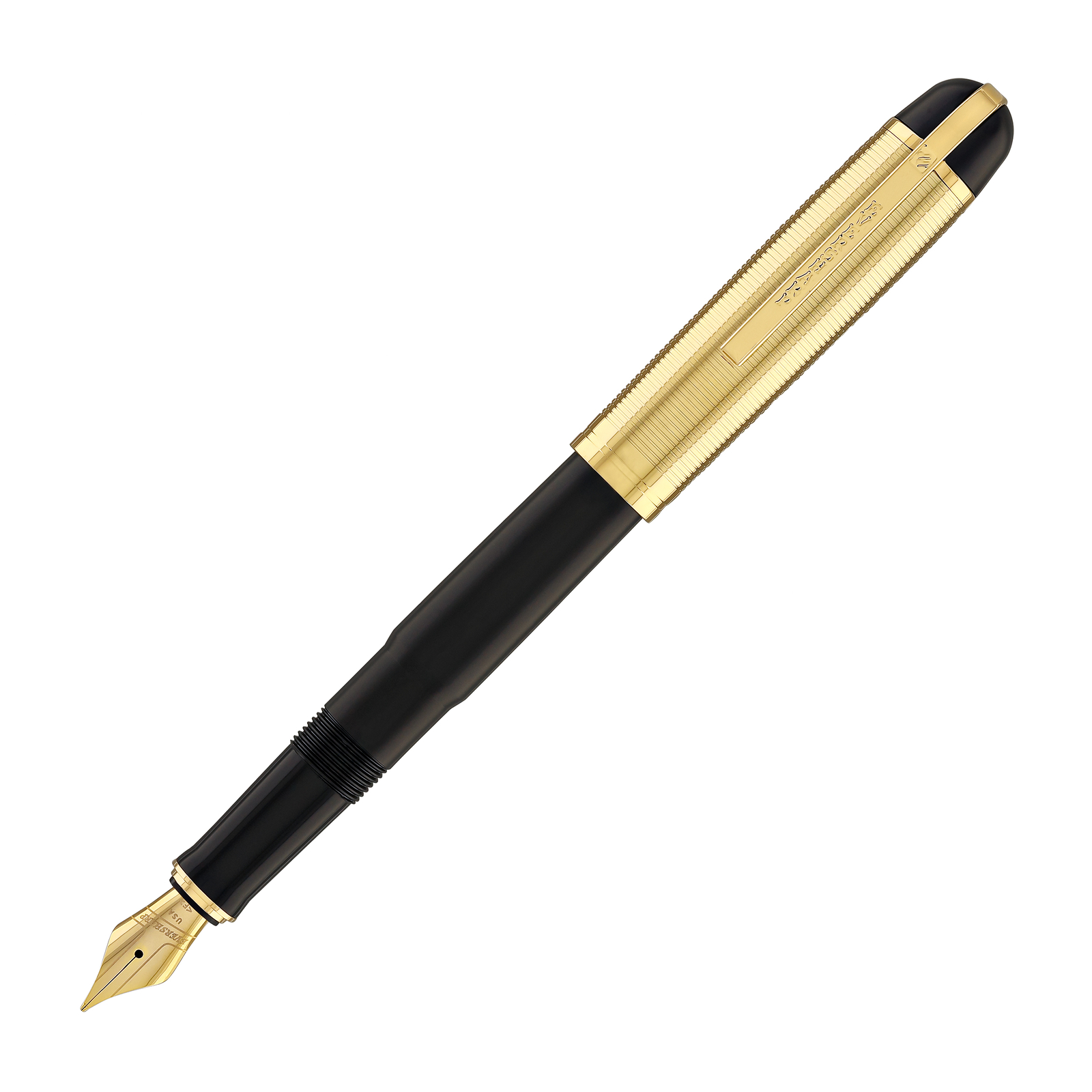 Wahl Eversharp Skyline Fountain Pen in Black Gold Trim – Medium – NEW in Box