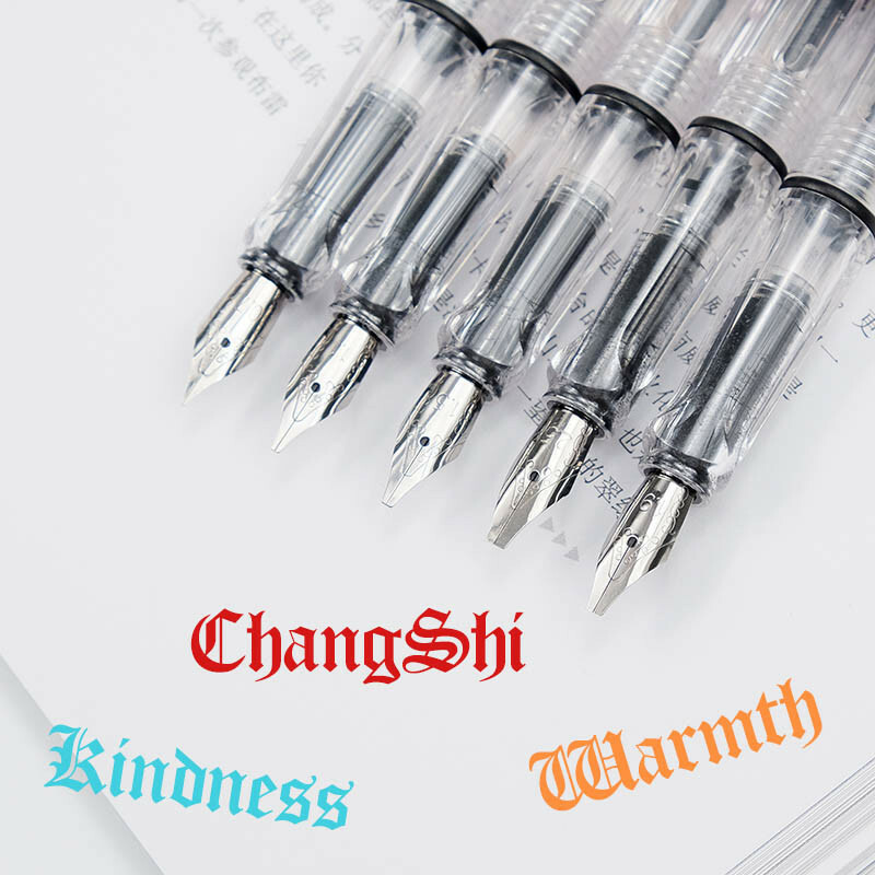 Parallel Art Calligraphy Fountain Pen 0.7/1.1/1.5/1.9/2.5/2.9mm Nib Writing #s1