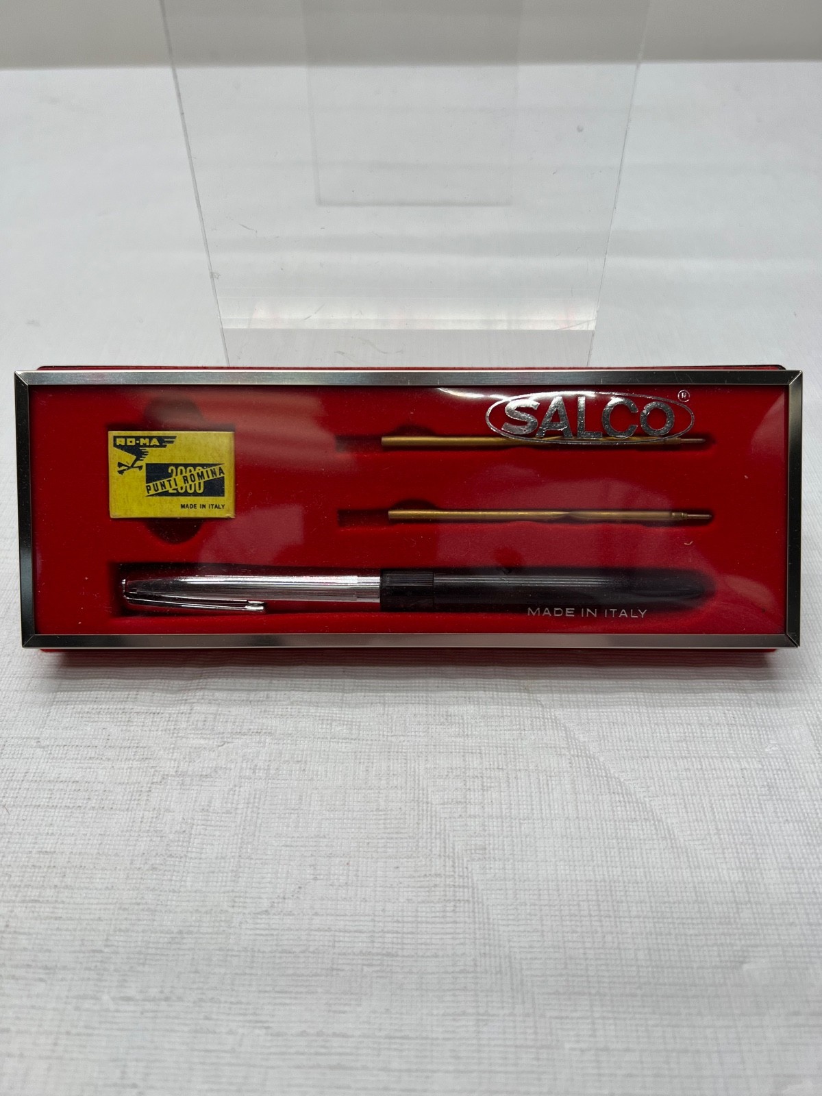 Vintage Salco Fountain Pen Set, Made In Italy