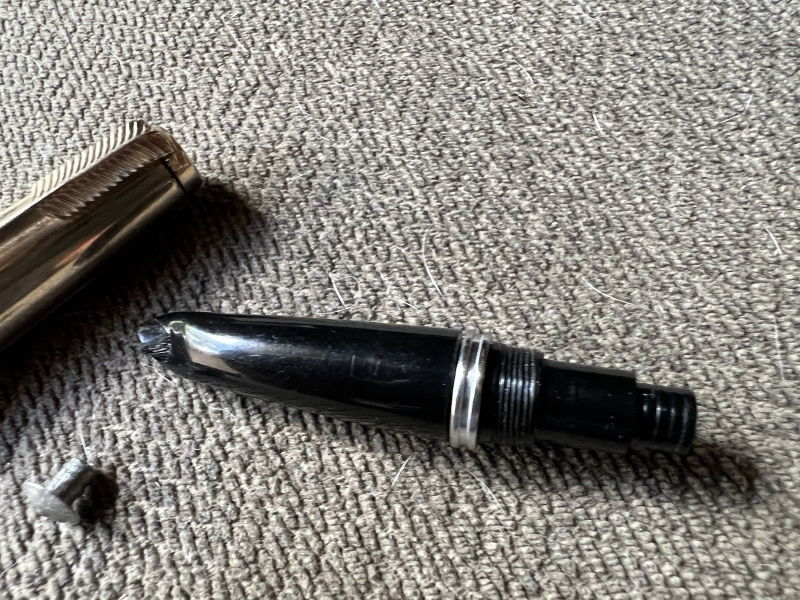 Vintage Parker 51 Fountain Pen Gold Filled Cap And Parts For Restoration