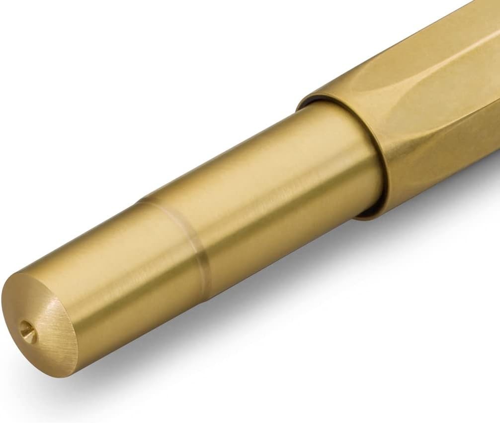 Classic Brass Fountain Pen – Stylish Refillable Writing Instrument for Adults