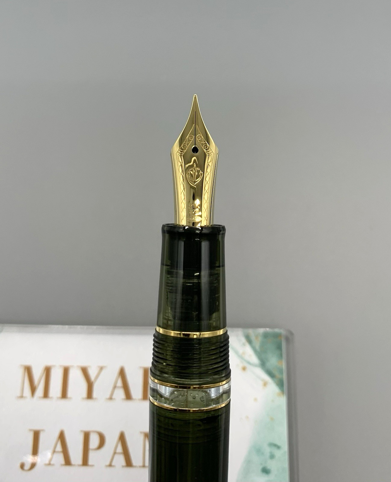 Sailor Profit Realo Wancher Exclusive Champagne Dark Green 21K M NIb USED