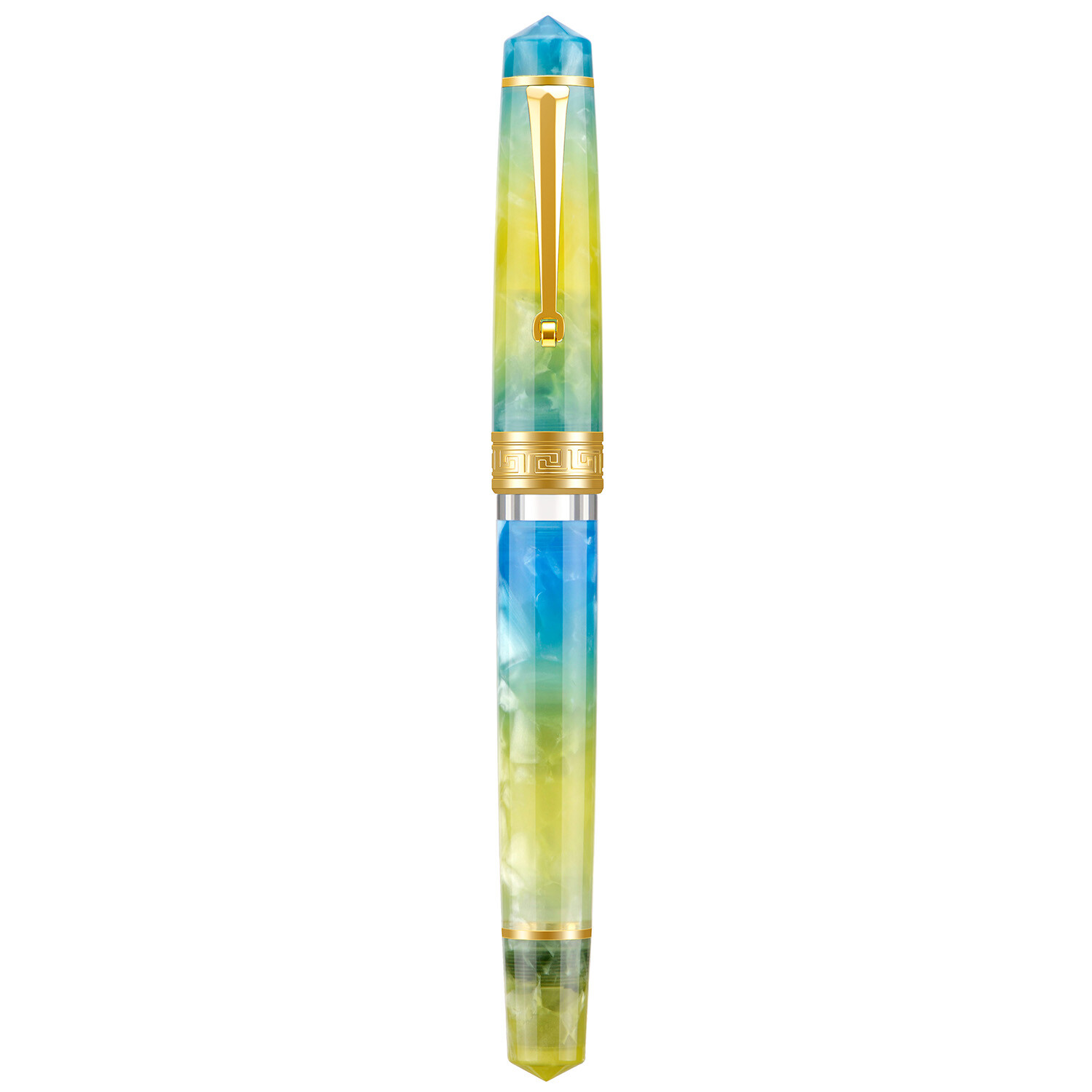 Asvine P20 Piston Fountain Pen EF/F/M/1.1 Nib Purple Yellow Acrylic Writing Pen