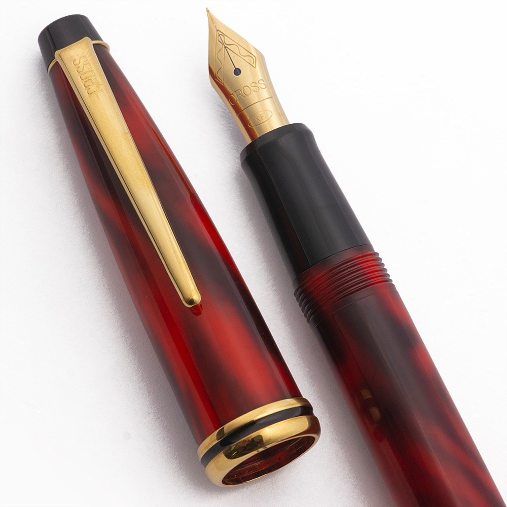 Cross Radiance aka Solo Fountain Pen – Vesuvias Red w/Gold Plated Trim XFine nib