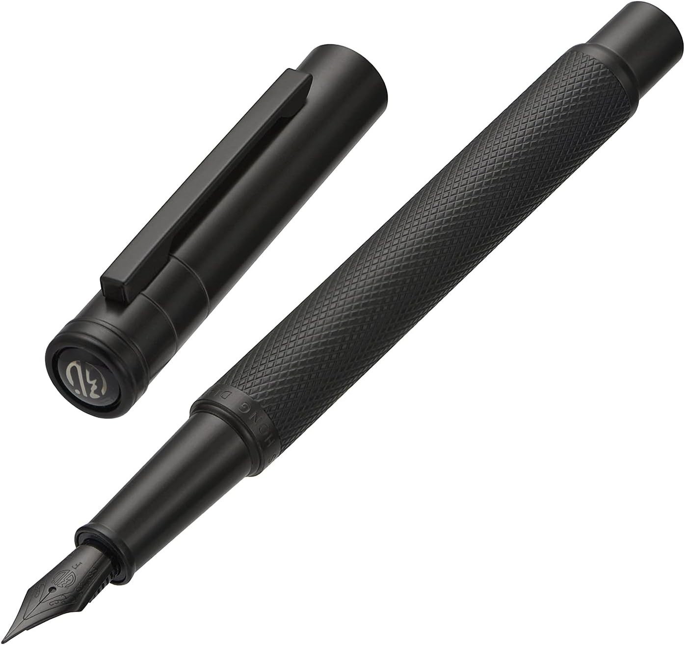 Luxury Writing Experience: Black Forest Fountain Pen in Elegant Metal Case