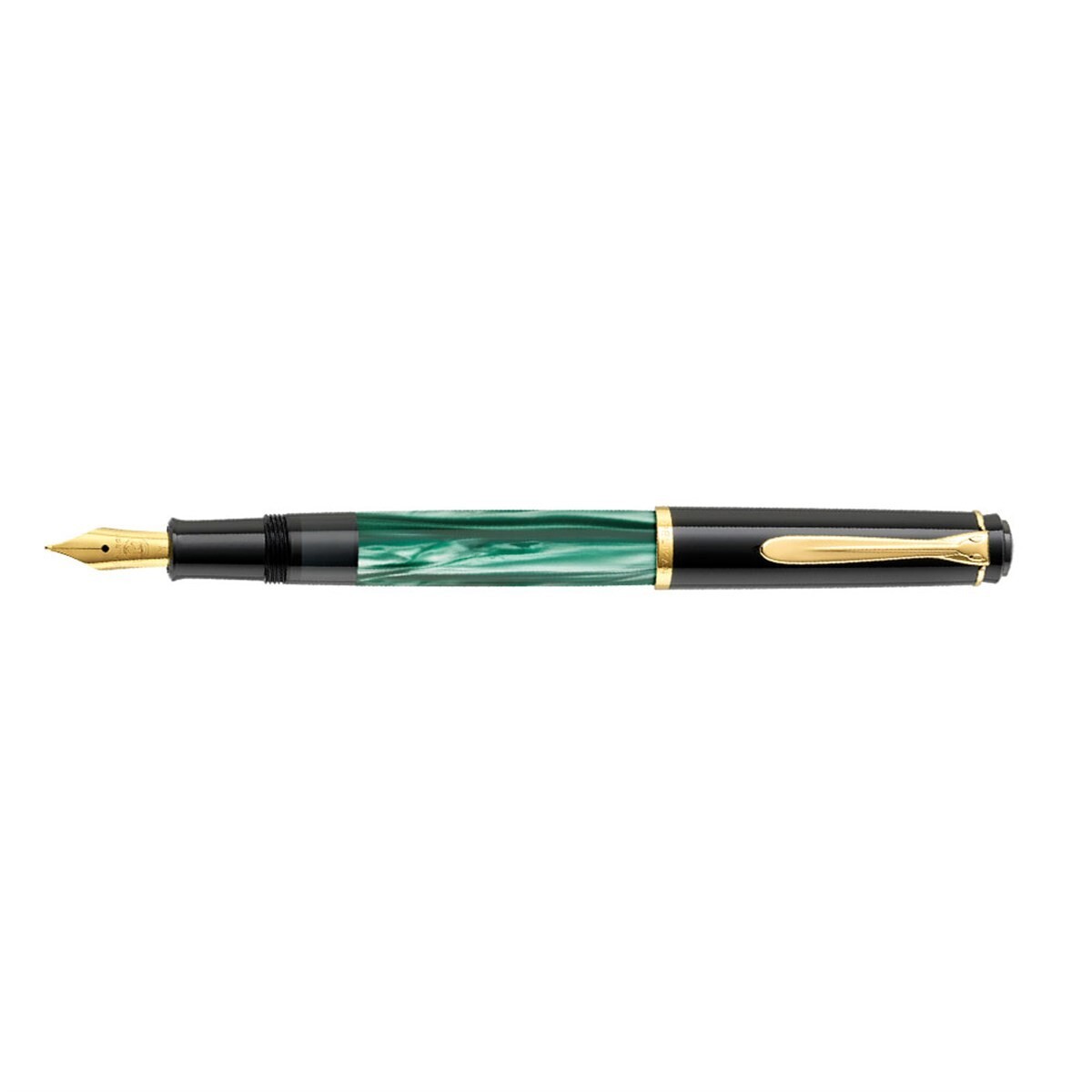 Pelikan Classic M200 Green Marbled fountain pen – Medium Nib PEN BLACK