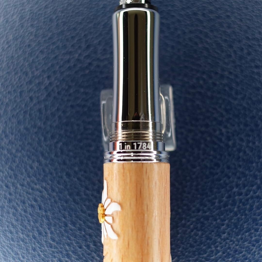 Caran d’Ache Varius Edelweiss Fountain Pen 18K Medium M Nib Limited Wood Boxed