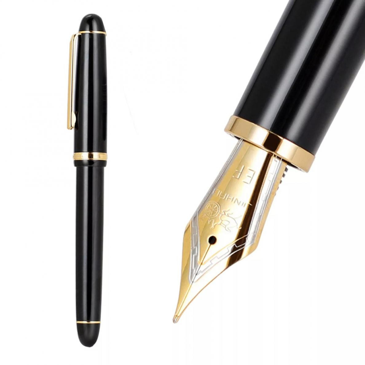 Jinhao X350 Metal Black Fountain Pen Fine EF/F/M Comfortable Grip Teachers #ZH