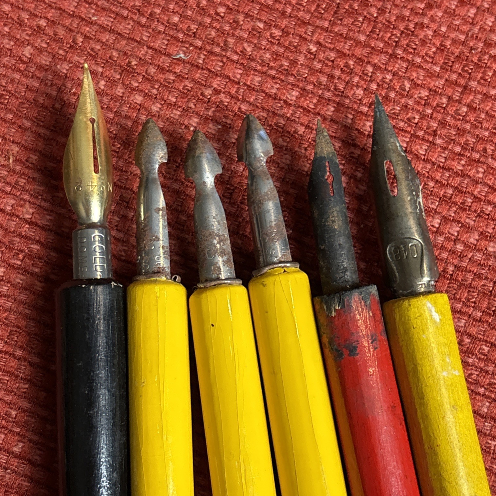 Vintage Wood Fountain Dip Pen Lot Unbranded