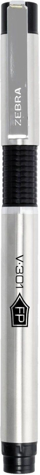 Elegant V-301 Fountain Pen: 0.7mm Fine Point, Refillable Black Ink, Steel Barrel