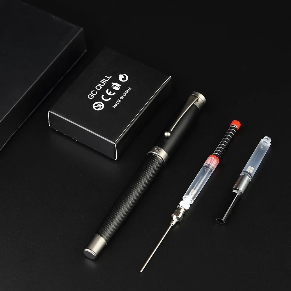 Fountain Pen Set with Fine & Medium Nibs 18 Ink Cartridges Converter Gift Kit