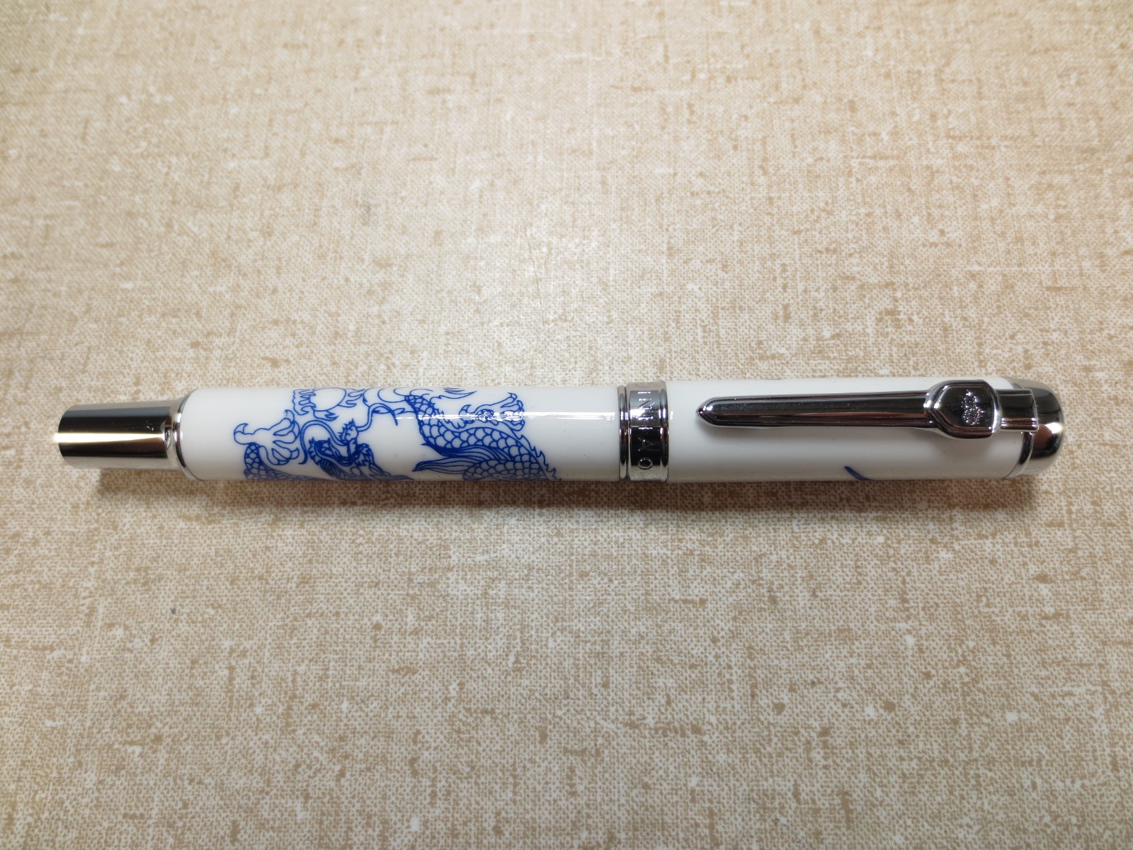 Jinhao 950 Fountain Pen Plunger Converter Med Porcelain Design Blue Dragon NOS