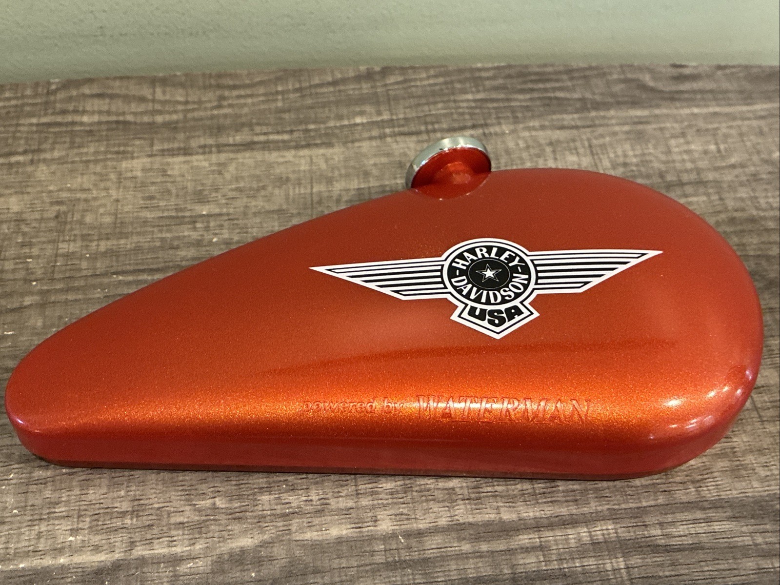 Waterman France Harley Davidson Ballpoint Pen – Orange/Chrome In Gas Tank Box