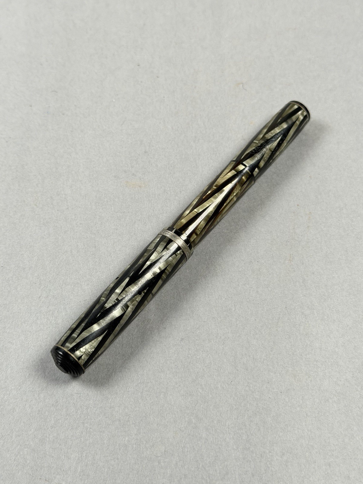 Vintage WATERMAN Ink-Vue SILVER RAY Fountain Pen As Is
