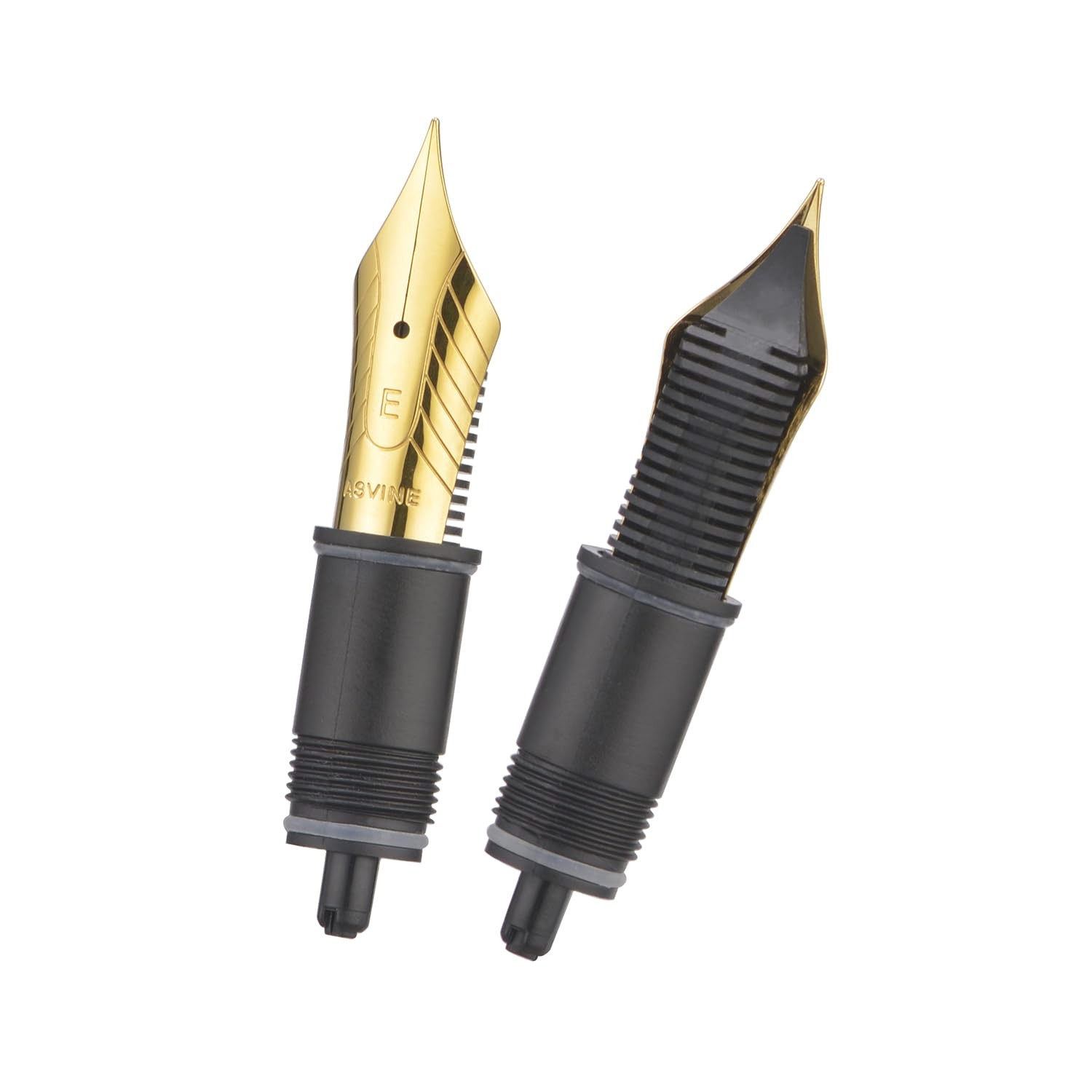 2 Set Number 8 Fountain Pen Replacement Extra Fine Point Gold Compatible C2000