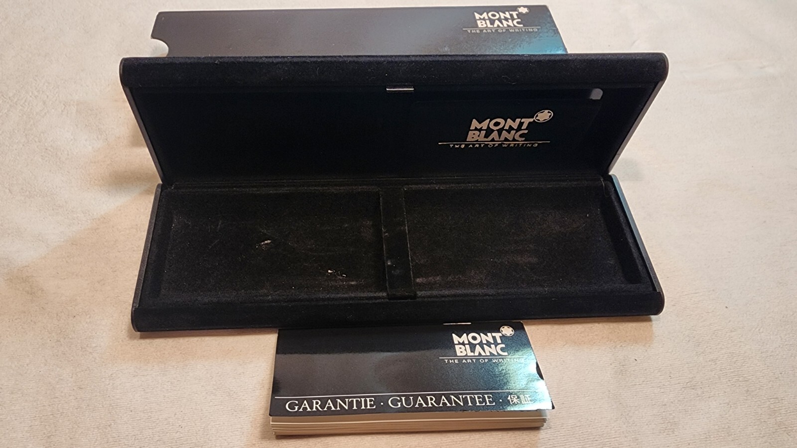 VINTAGE MONT BLANC FOUNTAIN PEN FELT CASE and ORIGINAL BOX, EMPTY – NO PEN