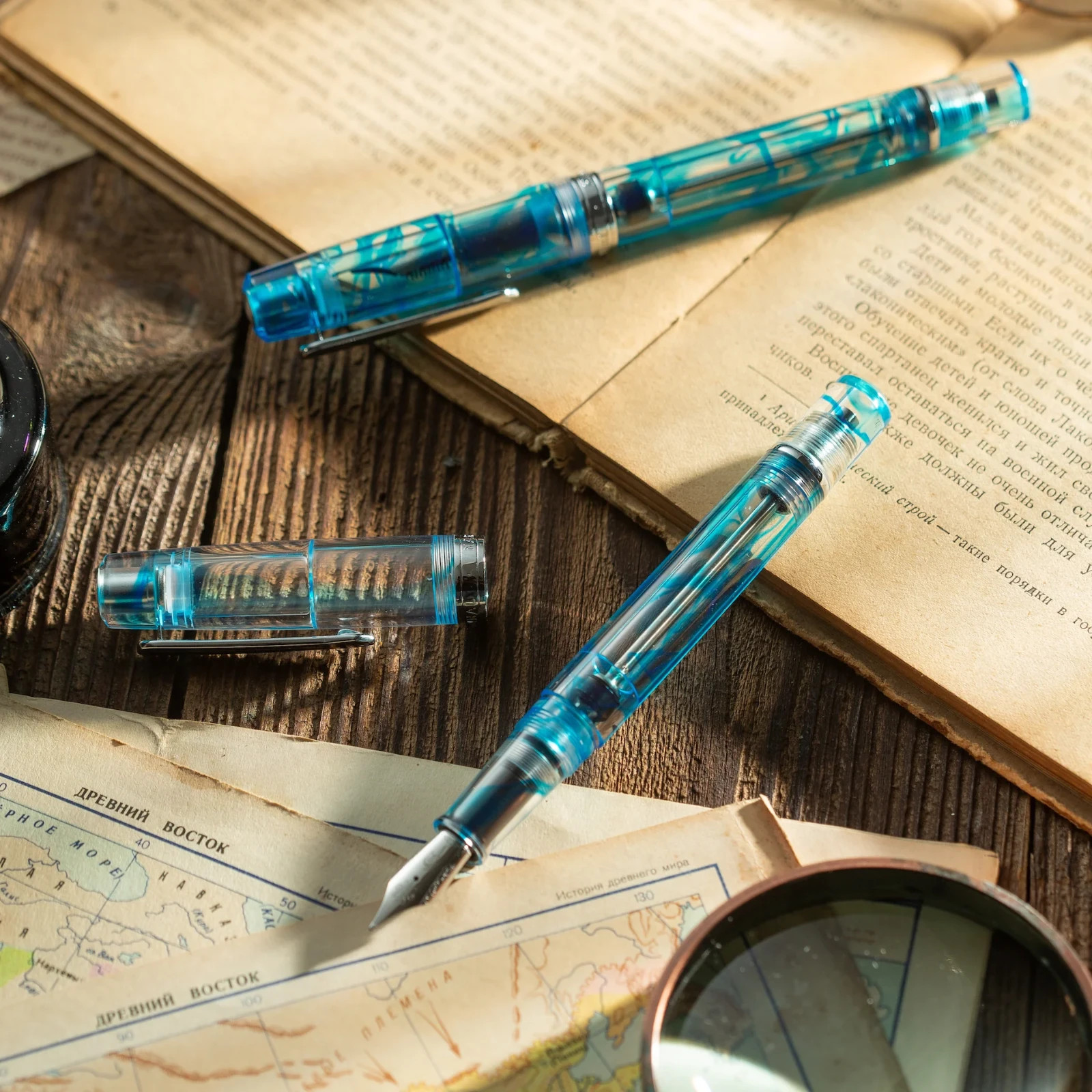 Nahvalur Original Plus Azureus Blue Fountain Pen (Fine) Brand New In Box