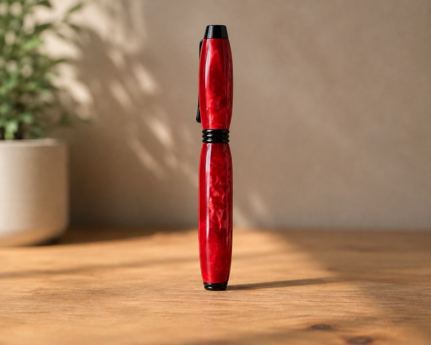 Handmade Ruby Red acrylic fountain pen