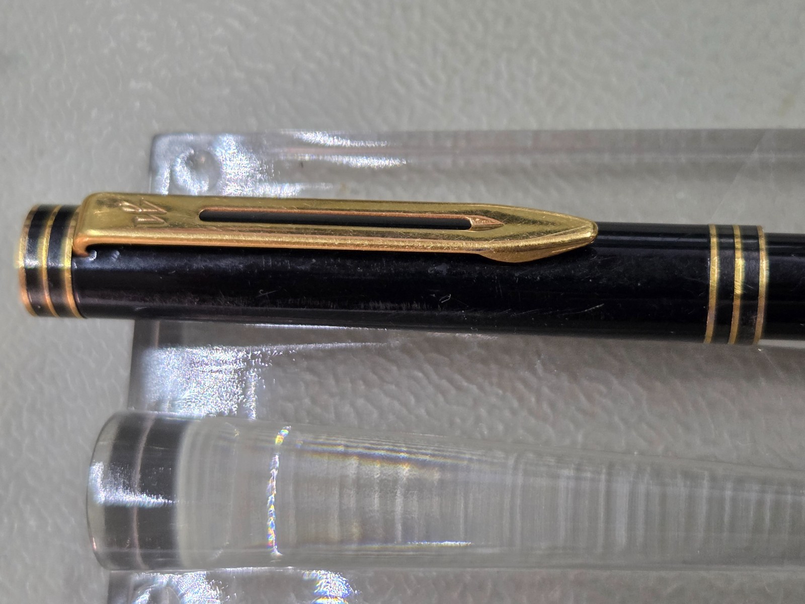 Waterman Executive Black Laque Fountain With 18k Gold Medium Nib France