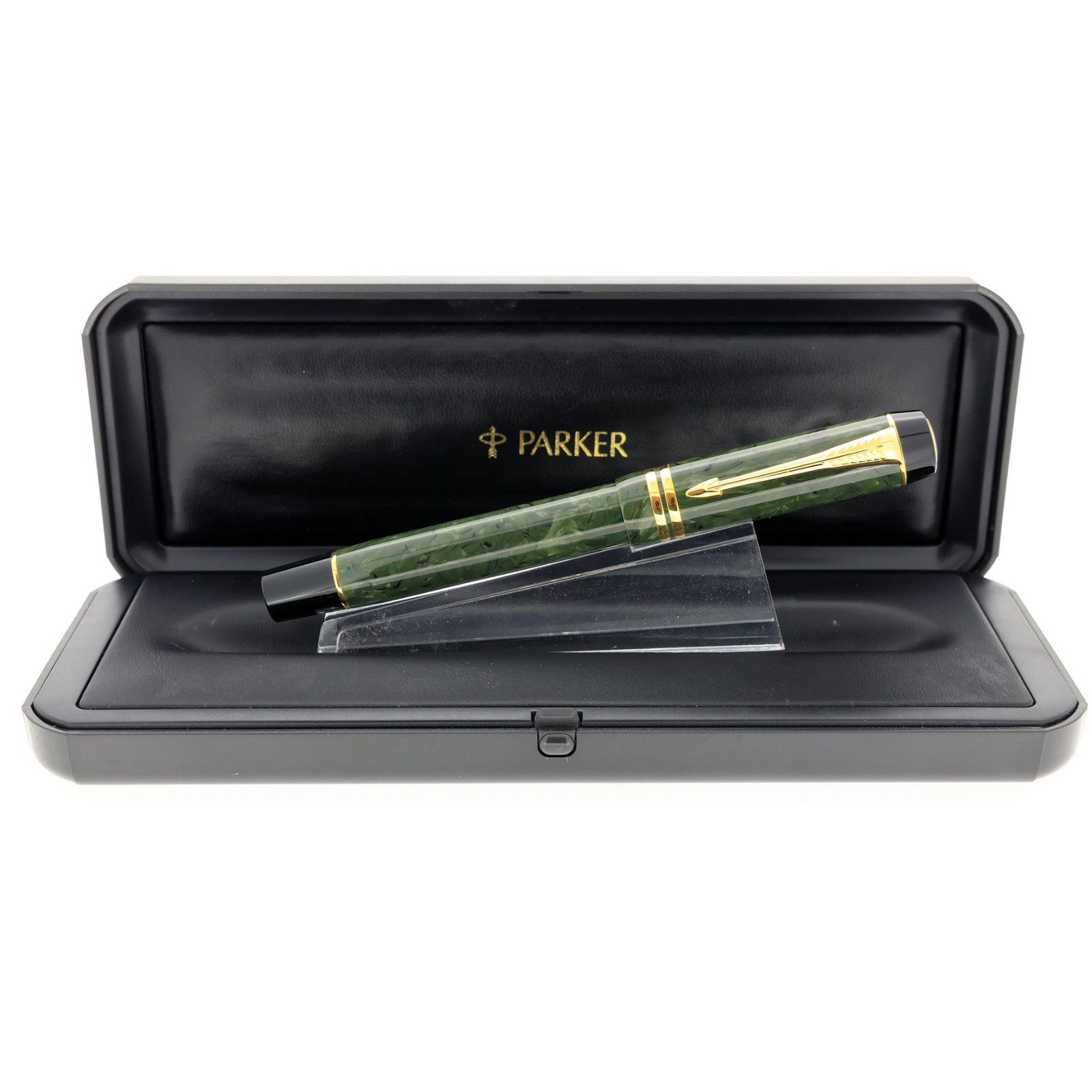1996 PARKER JADE DUOFOLD CENTENNIAL MKII 18K MED NIB FOUNTAIN PEN NEVER INKED
