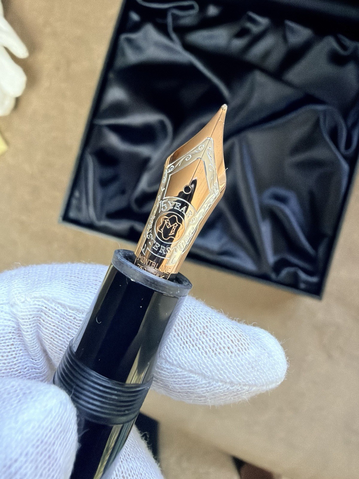 Montblanc Meisterstuck 75th Anniversary Rose gold 149 FP , 18K Medium Nib – NEW