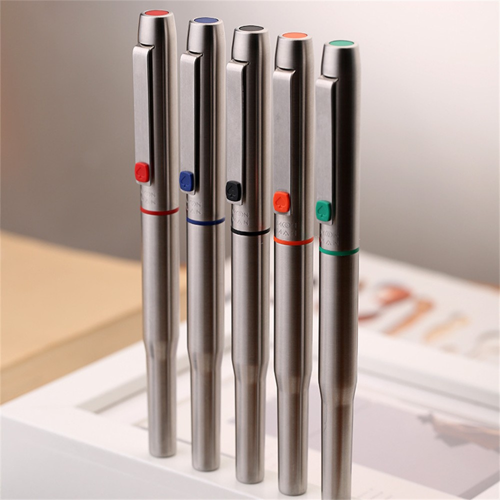 Majohn B25 Steel Fountain Pen Iridium Fine Nib 0.5mm Writing Rollerball F Nib #M