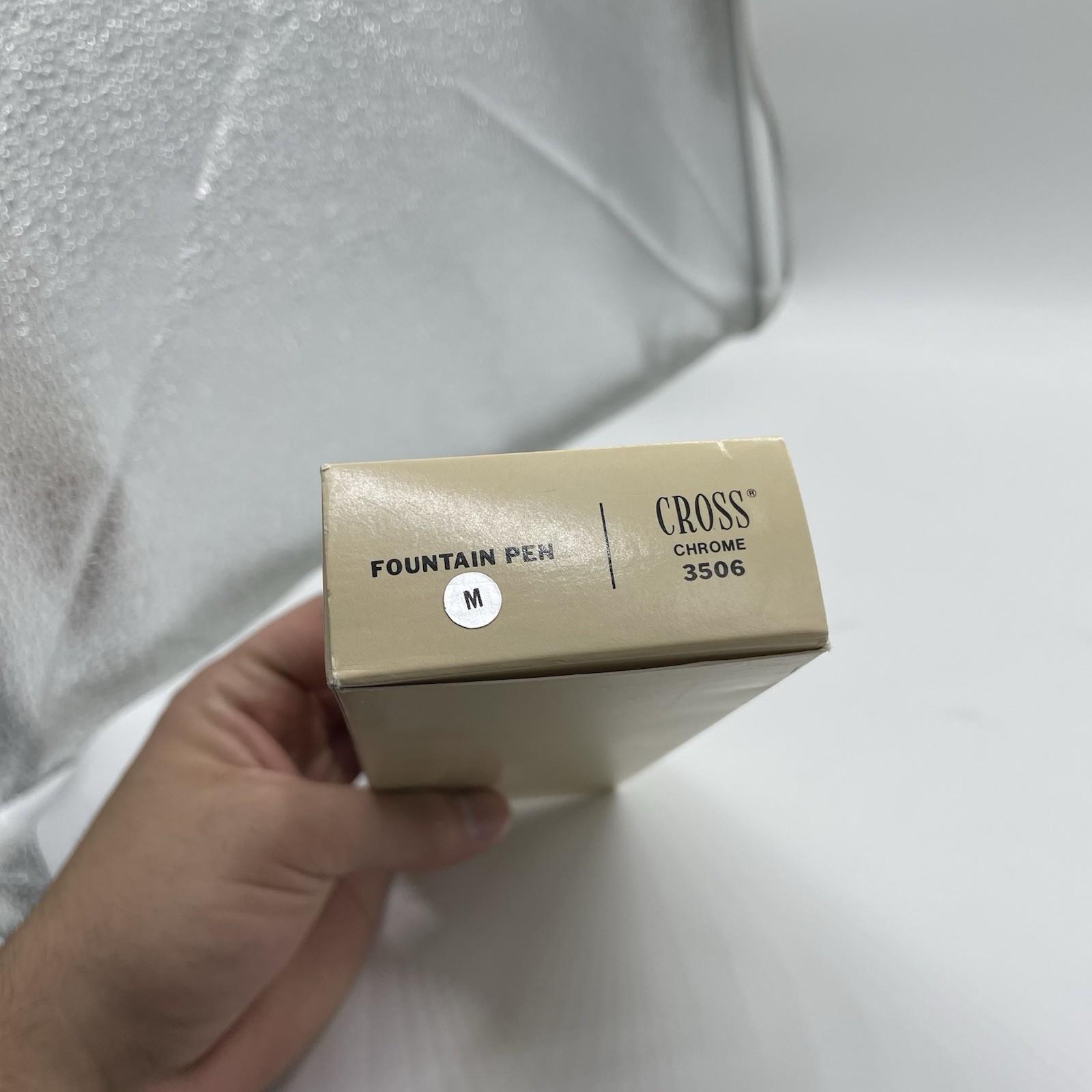 VINTAGE 3506 CROSS CHROME CLASSIC CENTURY LINE FOUNTAIN PEN M IN CASE W BOX!