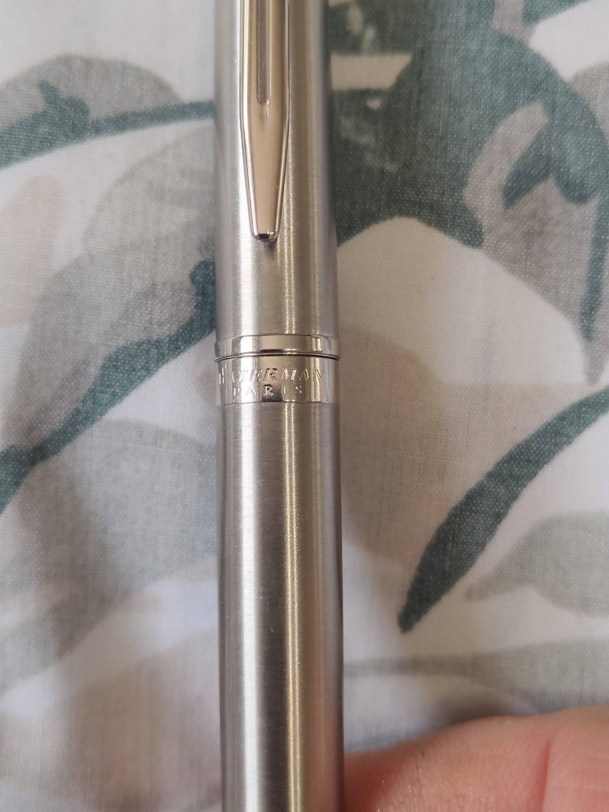 waterman Hemisphere Stainless Steel Fountain Pen With Fine Nib France