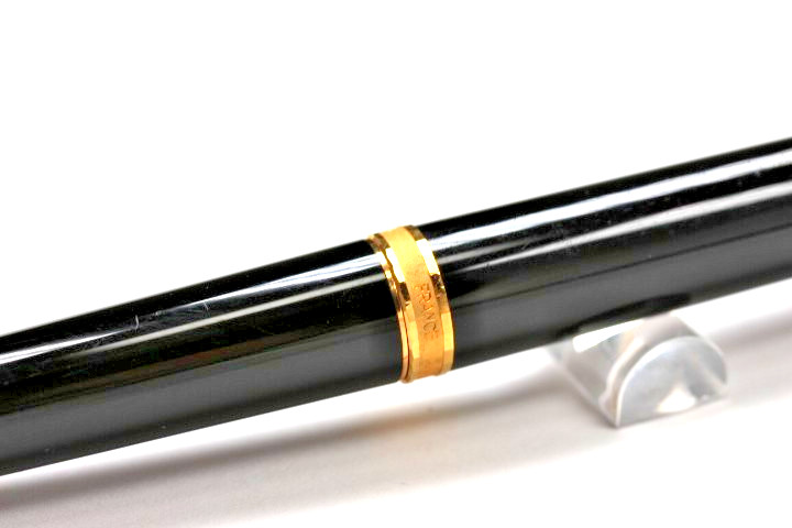 PARKER PREMIER FOUNTAIN PEN HAS CUSTOM GROUND NIB TO A MEDIUM REVERSE OBLIQUE