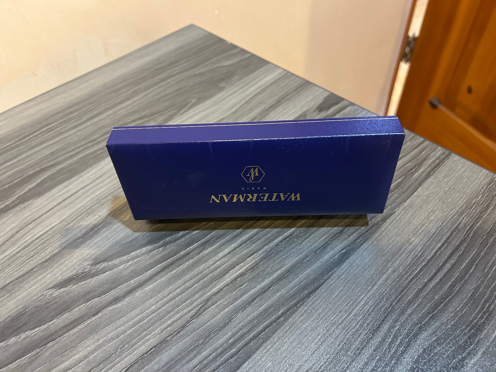 WATERMAN Paris France *Empty* Presentation Box only Blue satin lined paperwork