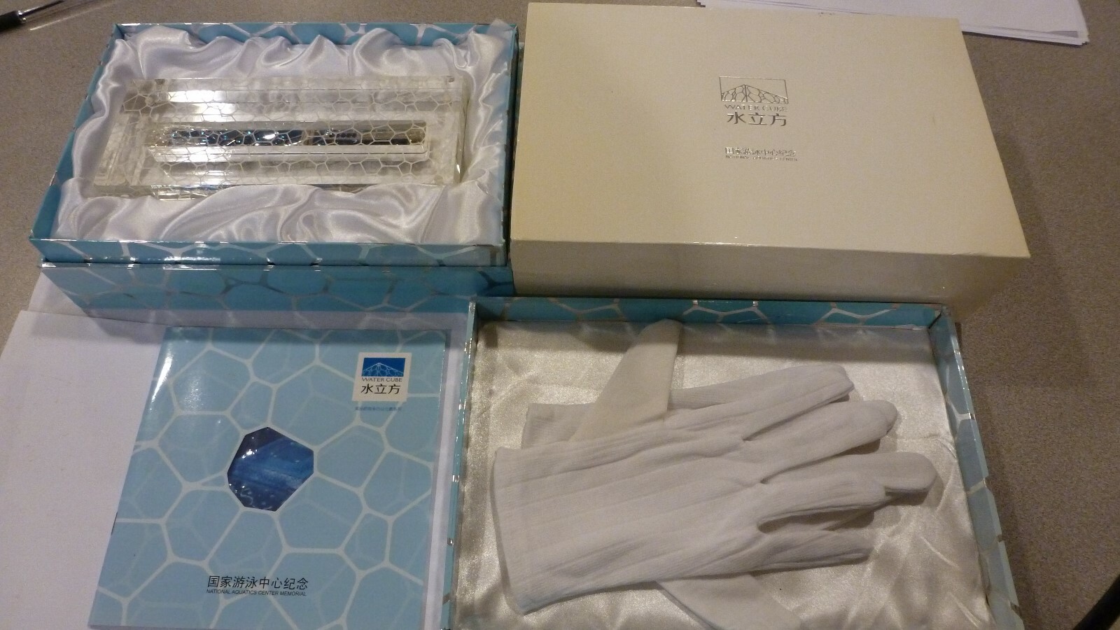 2008 BEIJING OLYMPICS WATER CUBE FOUNTAIN PEN NATIONAL AQUATICS CENTER COA + BOX