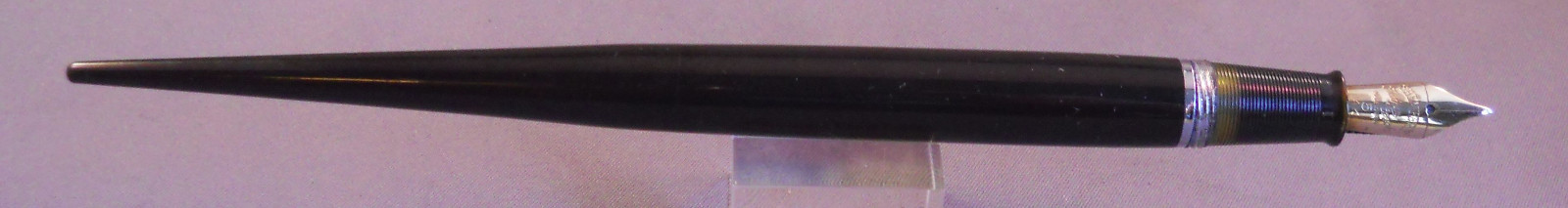 Sheaffer Vintage Touchdown Fill Black Desk Pen–l4k #5 medium –working