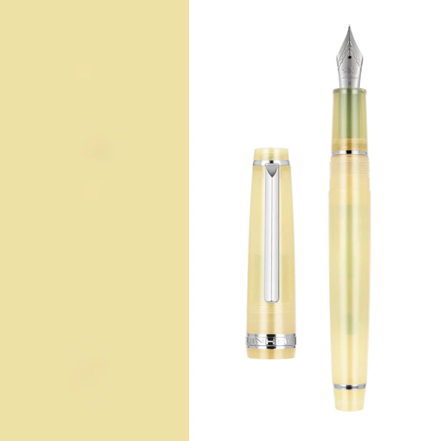 Jinhao 82 Acrylic Fountain Pen EF/F/M Iridium Nib Gold Clip Business Writing