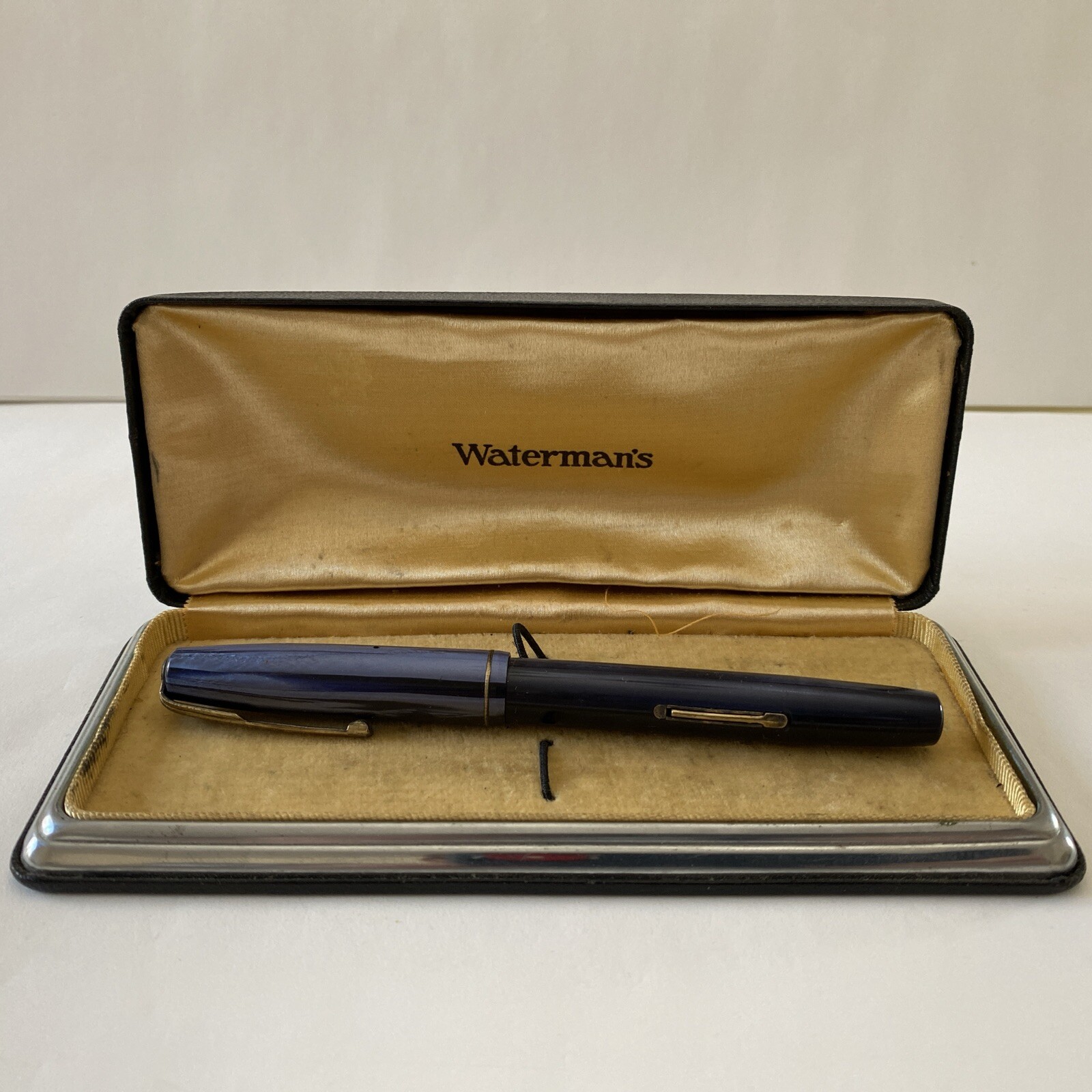 Waterman’s Fountain Pen Blue And Gold Color With Case For Parts Only Mixed Piece