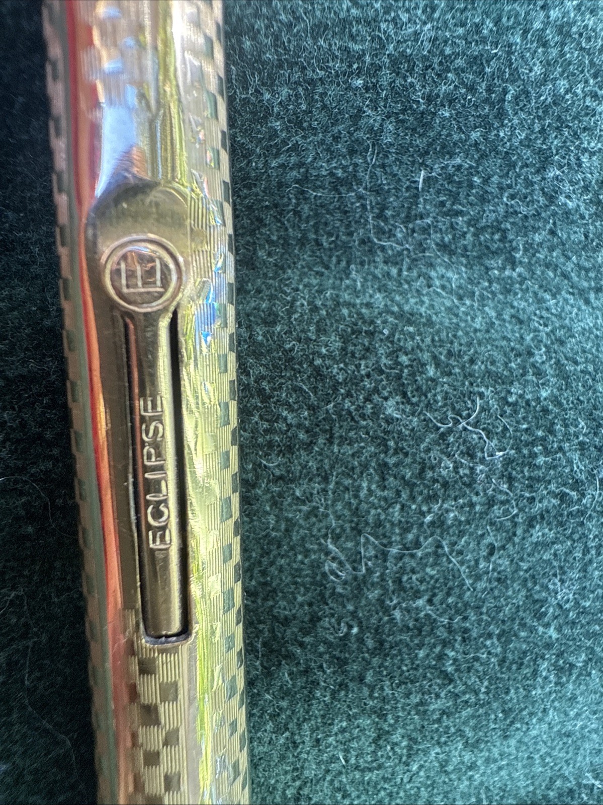1917 ECLIPSE 14K GOLD FILLED FOUNTAIN PEN 14K SOLID GOLD FINE FLEX NIB Serviced