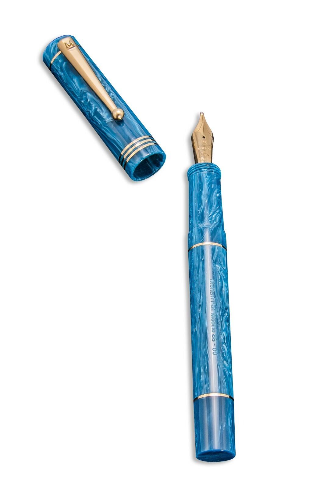 MOLTENI PEN MODELO 88 CAPRI BLUE LIMITED EDITION FOUNTAIN PEN . .