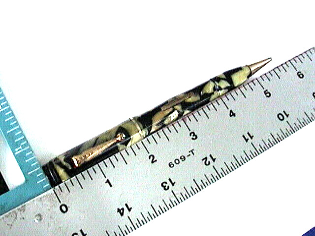 VINTAGE GOLD BOND STONITE MARBELED 14k GOLD NIB FOUNTAIN PEN AND PENCIL COMBO