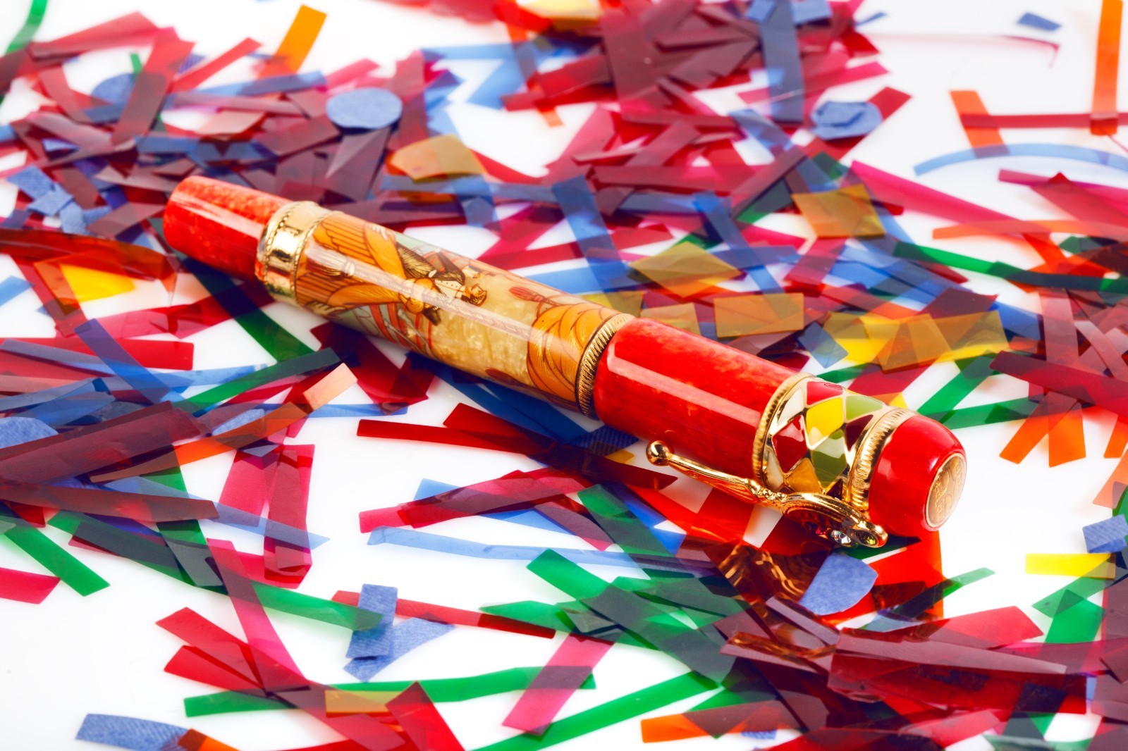 Ancora Circus Fountain Pen Limited Edition 88 Italy Luxury 18k Gold Nib Gift New