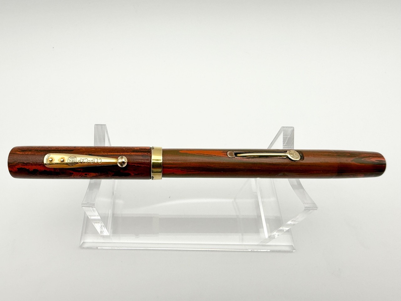 WATERMAN 54 MOTTLED HARD RUBBER FOUNTAIN PEN M 14K BUTTER FLEX