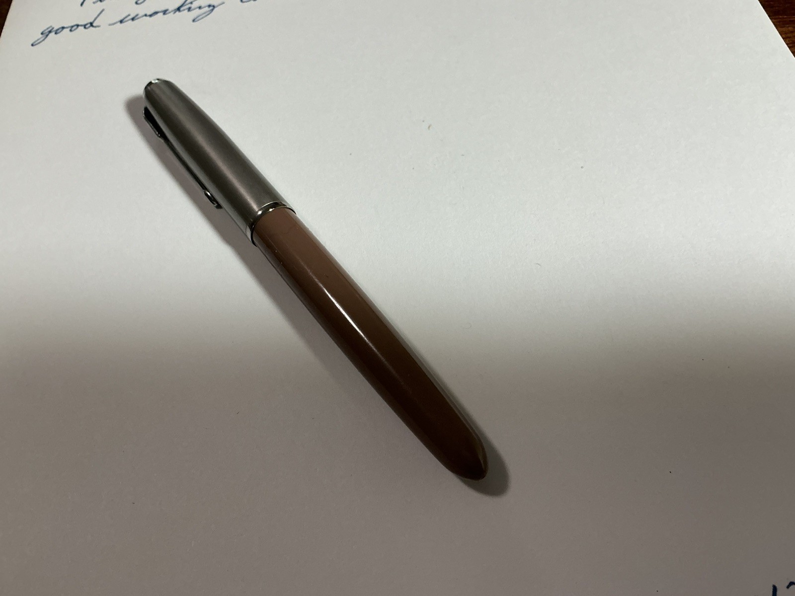 Vintage 1948 Parker 51 Demi Cocoa Fountain Pen – 14k Nib – Working Condition