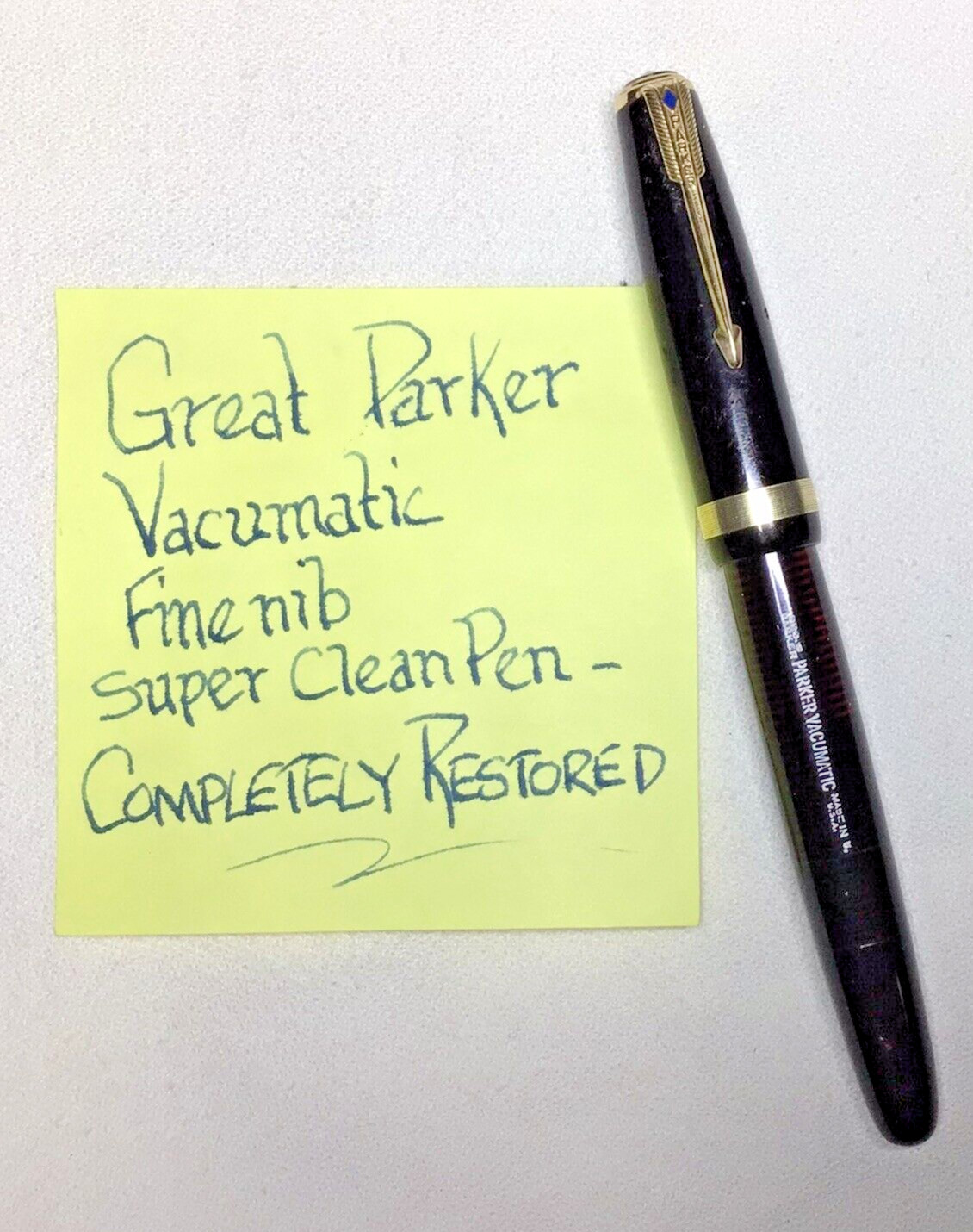 Parker Vacumatic Major Black Barrel Jewelers Band Excellent Condition Restored