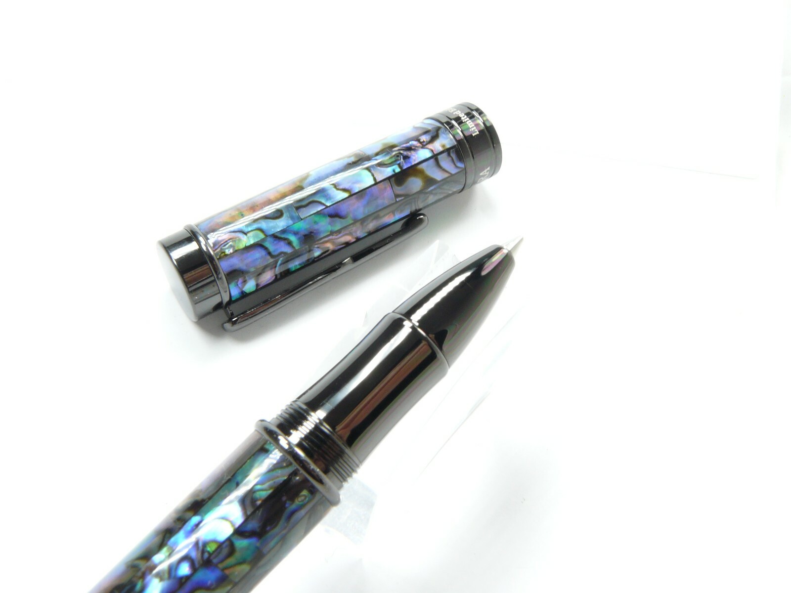 CONKLIN ENDURA ABALONE SHELL LIMITED EDITION 1898 GUNMETAL TRIM ROLLERBALL PEN