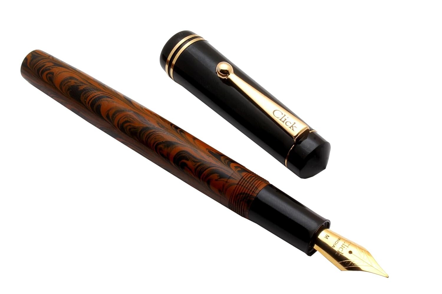 SET OF 4 Click Aristocrat Ebonite Fountain Pens fine medium borad flex nib grade