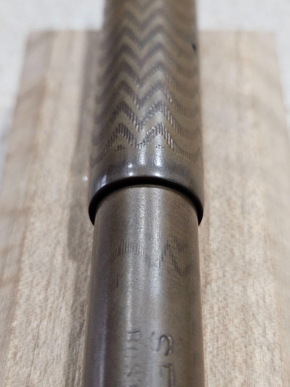 Servo Hard Rubber Lever Fill 14KT 2 NIB Fountain Pen Etched Wave Pattern- RARE