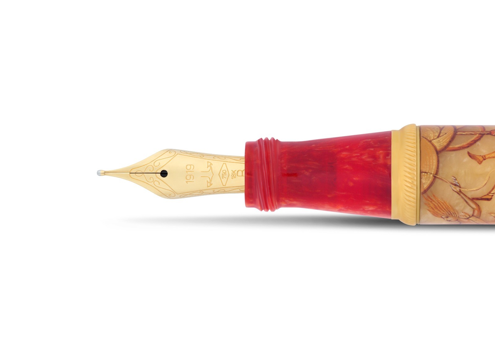 Ancora Circus Fountain Pen Limited Edition 88 Italy Luxury 18k Gold Nib Gift New