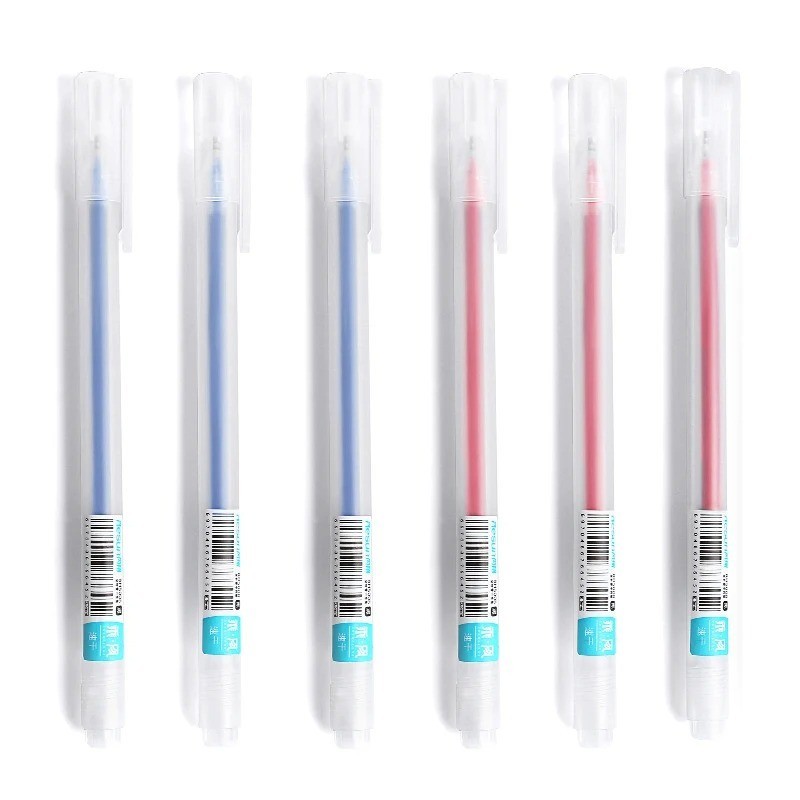6PCS 0.5mm Transparent Frosted Gel Pen Point Fountain Pen Learn Stationery